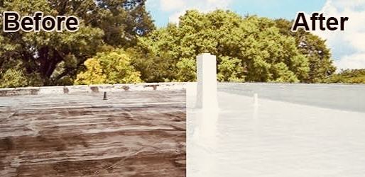 Coating in Bronx Flat Roof, White — East NYC Roofing project