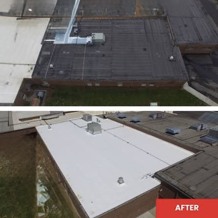 Roof in Maspeth Queens Tpo, Flat — East NYC Roofing project