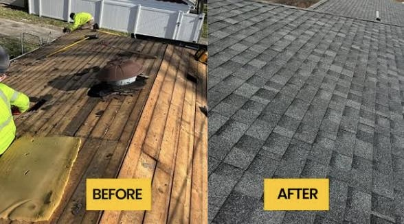 Replacement in Ozone Park Queens, Decking — East NYC Roofing project