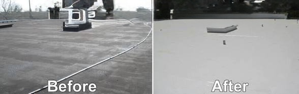 Application in Sunnyside Queens Flat Roof, Coating — East NYC Roofing project